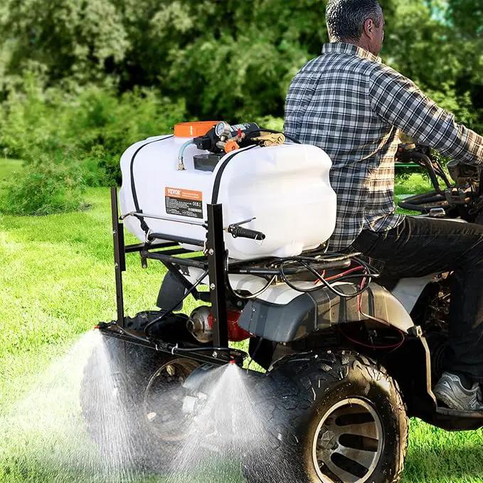 VEVOR ATV Spot Sprayer, 15.9 Gal/60L ATV/UTV Broadcast With Nozzle Boom, 12 V Pump With Water Tank, 1.9 GPM Flow Rate, Adjustable 0-72 PSI, 20FT Hose, Weed Sprayer for Garden, Farm by GreenHaven Gardens