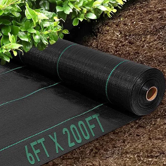 KAKO 6x200FT Weed Barrier Fabric, Heavy Duty Weed Barrier Landscape Fabric, Garden Weed Barrier Fabric, Garden Fabric Weed Barrier Weed Cloth for Landscaping Fabric, Garden Fabric, Driveway Fabric by GreenHaven Gardens