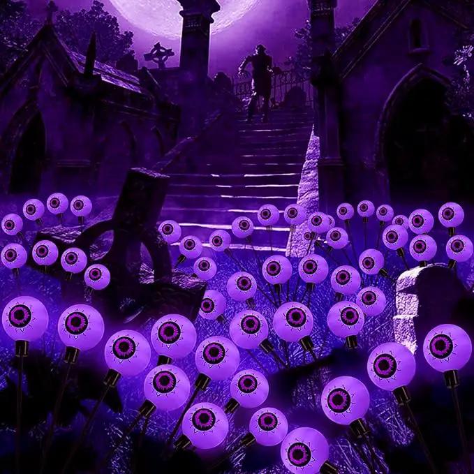 Aogist Halloween Decorations Eyeball Swaying Firefly Light Bright Long Standby Time Waterproof Outdoor Lights for Beautiful Spaces Garden Yard Lawn Pathway Porch Party Decor (Purple, 2 Pack-12 LEDs) by GreenHaven Gardens