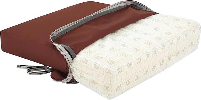 Classic Accessories Ravenna Water-Resistant 22 x 21 x 3 Inch Patio Seat Cushion, Spice, Chair Seat Cushion by GreenHaven Gardens