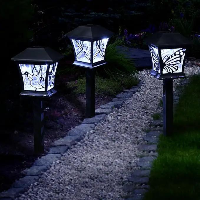 Alpine Corporation Solar-Powered Nature Inspired Pathway Lights, 3-Piece by GreenHaven Gardens