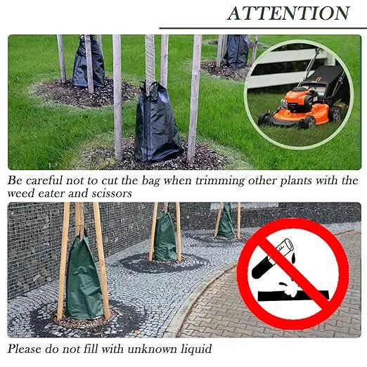 6 Pack 20 Gallon Capacity Watering Bags for Plant, 6-8 Hours Slow Release Tree Water Bags, Reusable Tree Watering Bag, Premium PVC Irrigation Bags, Sapling, Plant by GreenHaven Gardens