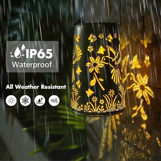 Kaixoxin 2 Pack Hummingbird Solar Lantern Lights Metal Outdoor Waterproof Garden Decor Hanging Lights for Backyard Porch Patio Table Yard Balcony Lawn Pathway Gifts for Women Grandma Mom by GreenHaven Gardens