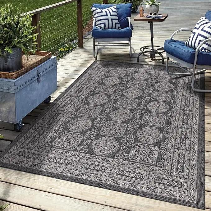 Keen Home Design Terrace Outdoor Area Rug - 10x14 Washable Indoor/Outdoor Rug for Patio, Kitchen, Balcony, Beach, Garden, Deck and Porch, Size: 10'x14' by GreenHaven Gardens