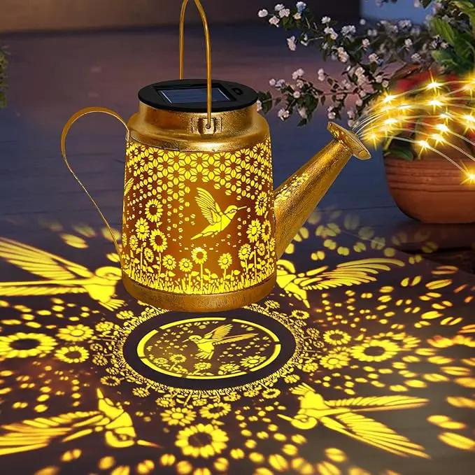Hummingbird Solar Watering Can Lights, Outdoor Waterproof Garden Lanterns with Shepherd Hook, Solar Garden Decor for Yard Outdoor Landscape Pathway Porch Patio, Gift for Women Mom Grandma by GreenHaven Gardens