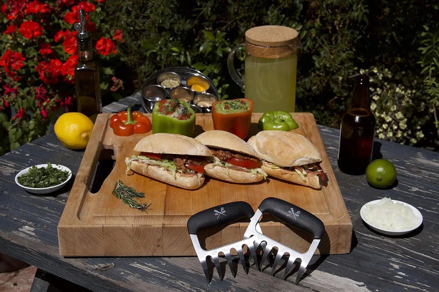 Meat Claws - Stainless Steel Smoker Accessories - Ultra-Sharp Meat Shredder will Easily Tear up Pulled Pork, Chicken, and Brisket - with Heat Resistant Handles by GreenHaven Gardens