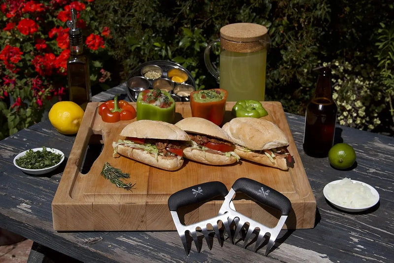 Meat Claws - Stainless Steel Smoker Accessories - Ultra-Sharp Meat Shredder will Easily Tear up Pulled Pork, Chicken, and Brisket - with Heat Resistant Handles by GreenHaven Gardens