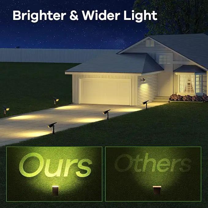 Consciot Solar Spotlights Outdoor, IP67 Waterproof 2-in-1 Solar Spot Lights, Durable Christmas Decorations Lights for Garden Yard Pathway Driveway Porch Walkway, Auto On/Off, 6 Pack(Warm White) by GreenHaven Gardens