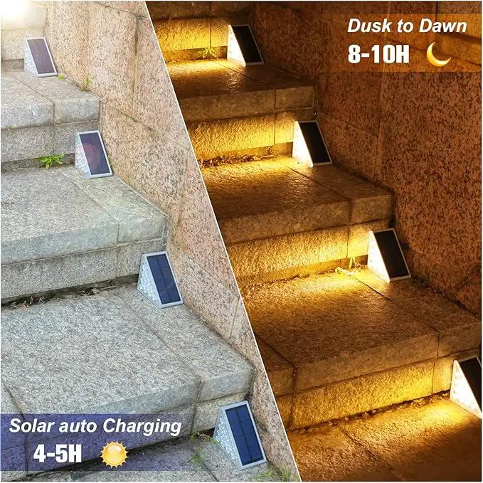 VOLISUN Solar Stair Lights 16 Pack, Solar Step Lights Outdoor Waterproof IP67, LED Outdoor Step Light by GreenHaven Gardens