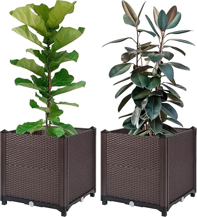 D'vine Dev Raised Beds - Elevated Garden Box with Drainage Plug, Standing Planter Beds for Vegetable/Flower/Herb Gardening Kit, RGB-4 by GreenHaven Gardens