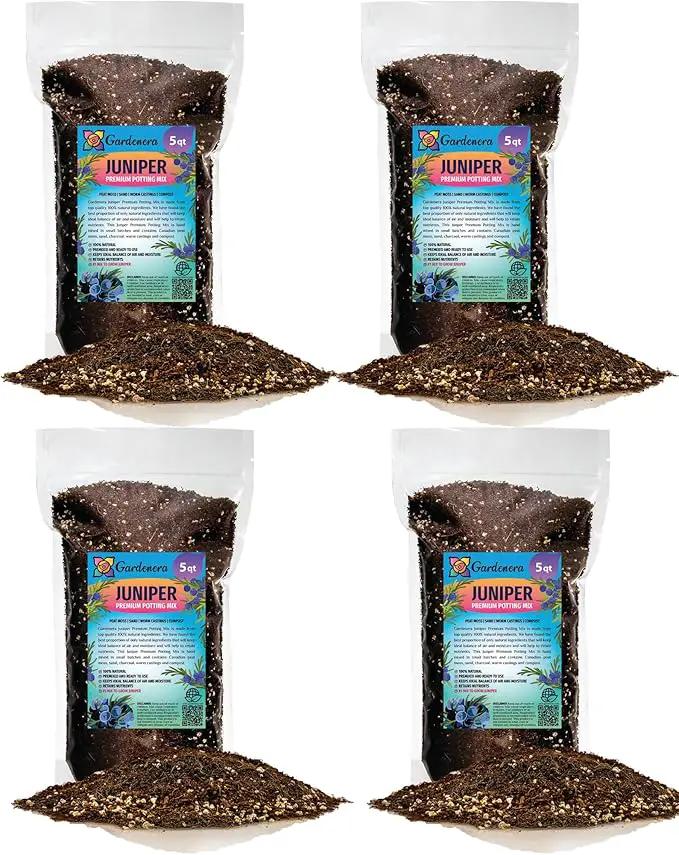 Premium Juniper Potting Soil Mix - Perfect Balance of Nutrients, Drainage, and Aeration for Healthy Juniper Trees - 20 Quart by GreenHaven Gardens