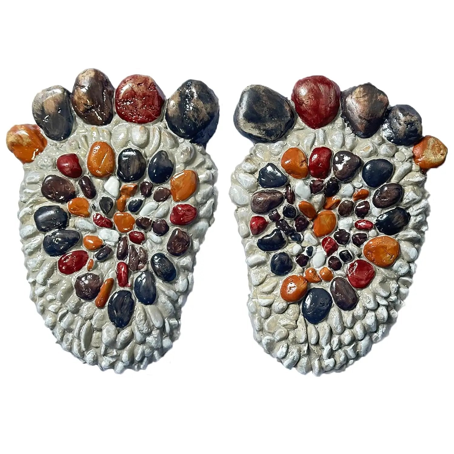 Outdooor Stepping Stones - Decorative Garden Stones for Patio, Deck, Garden or Sidewalk Faux Cobblestone Stepping Stones (Set of 2#B Small Size by GreenHaven Gardens