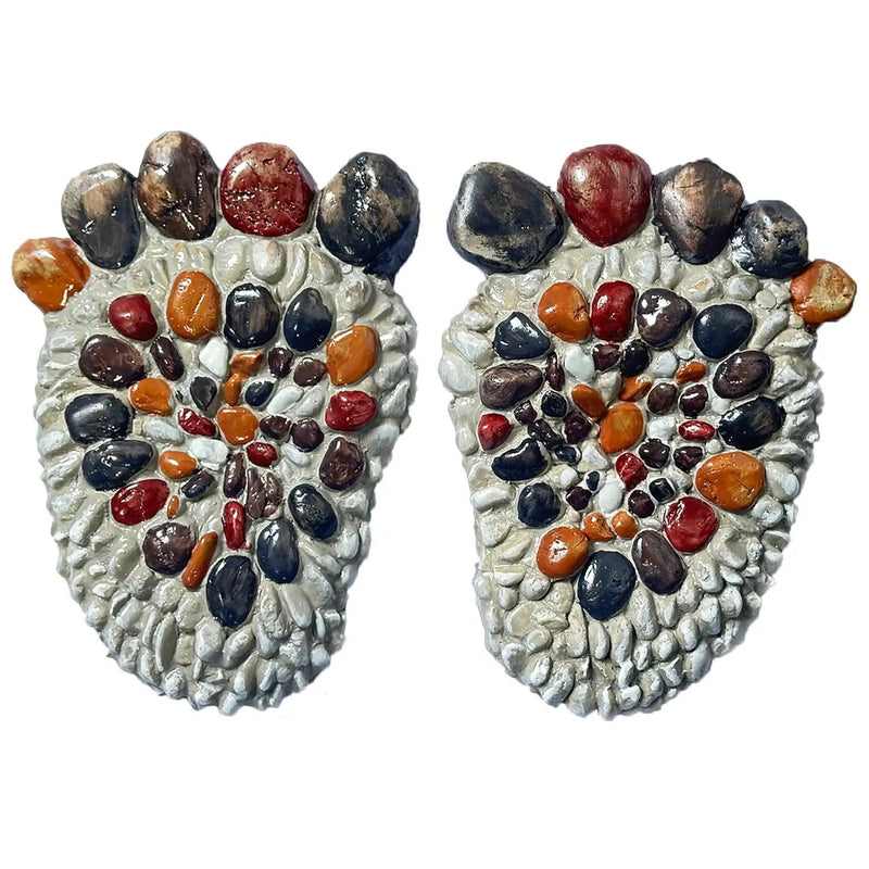Outdooor Stepping Stones - Decorative Garden Stones for Patio, Deck, Garden or Sidewalk Faux Cobblestone Stepping Stones (Set of 2#B Small Size by GreenHaven Gardens