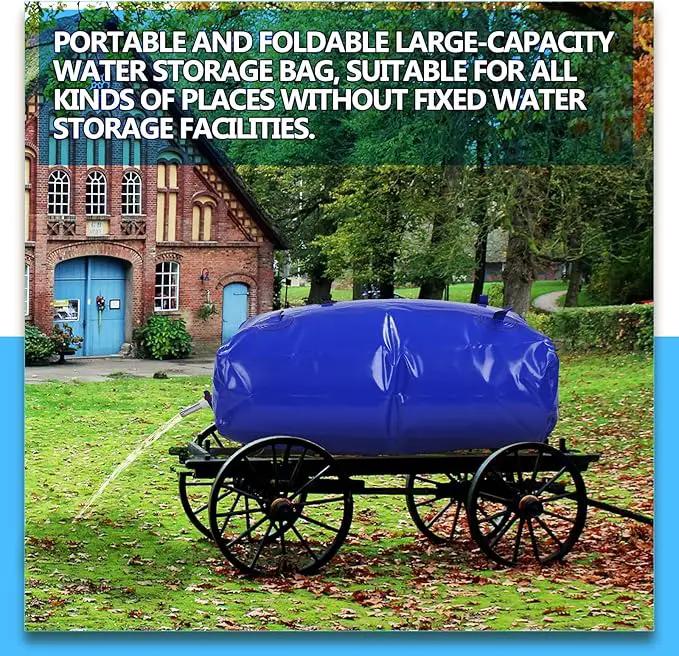 Kingdder Large Capacity Water Storage Bladder Emergency Water Bladder Tanks Foldable Storage Tank Portable Rainwater Bag for Drought Resistance Fire Protection Agricultural Irrigation(110L) by GreenHaven Gardens