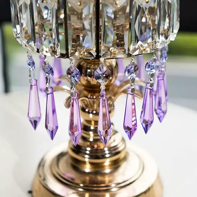 HDCRYSTALGIFTS Purple Chandelier Icicle Drop Prisms Crystal 55mm, Pack of 25 by GreenHaven Gardens