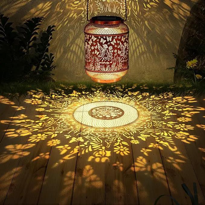 Solar Lanterns Outdoor Waterproof Hanging Solar Lights, Butterfly Gardening Gifts for Women, Mom, Metal Decorative LED Fairy Lanterns for Yard, Patio, Lawn, Garden Decor by GreenHaven Gardens