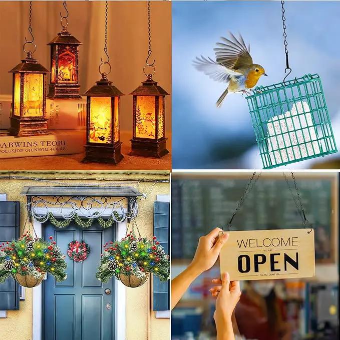 RIFNY Hanging Chains with Hooks, 15 Pieces 20 Inch Black Chain for Hanging Bird Feeders Planters Baskets Billboards Lanterns Wind Chimes Ornaments Outdoor/Indoor Use (20 inch 15pcs) by GreenHaven Gardens
