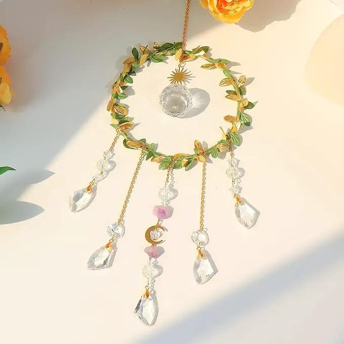 Suncatcher - Hanging Crystals Sun Catchers with Healing Amethyst for Windows, Glass Prisms Rainbow Maker, Home Decor, Blessed Gift Ideas by GreenHaven Gardens