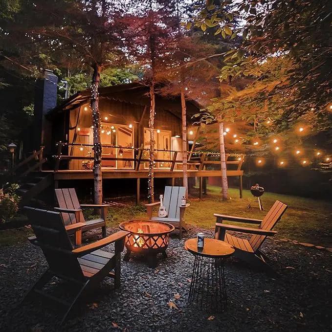 Banord Outdoor String Lights, 48FT Waterproof Patio Lights with 1W Dimmable LED Bulbs, White Hanging String Lights for Outdoor Backyard, Garden, Deck, Porch, Gazebo, Balcony, Camping, Party by GreenHaven Gardens