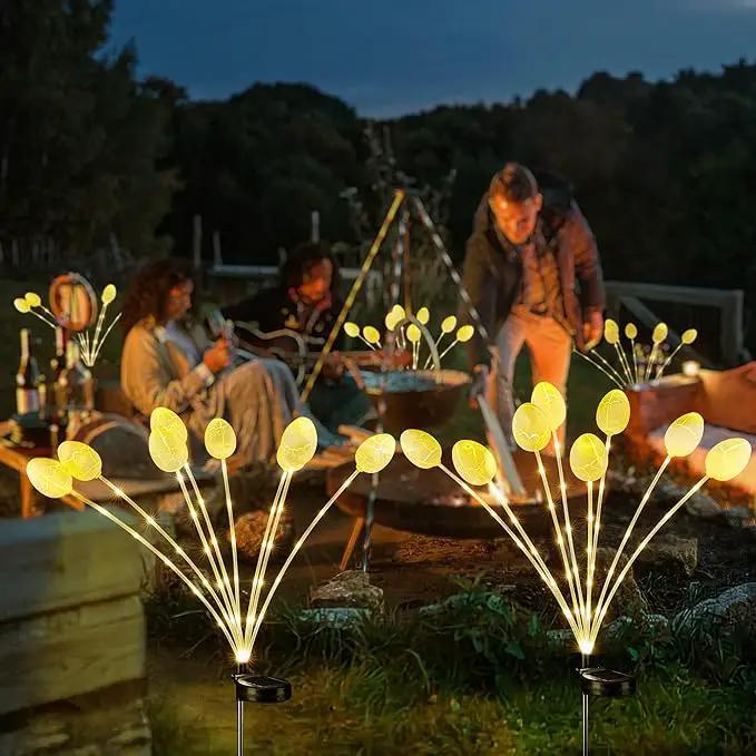 WBao Solar Easter Decorations Outdoor, 4 Packs Easter Egg Pathway Lights with Stainless Steel Stakes, 2 Modes, Waterproof, Growing Stem Easter Egg Lights for Garden Patio Yard Easter Décor, WarmWhite by GreenHaven Gardens