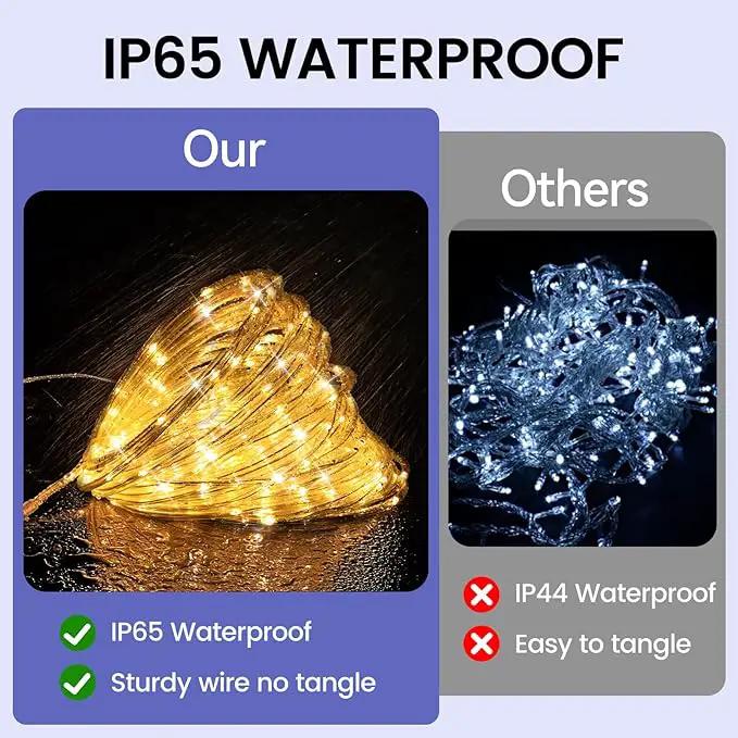 LED Rope Lights Outdoor String Lights,100ft 300LED Flexible Tube Lights Connectable Fairy String Light Plug in Waterproof 8 Modes for Indoor,Outside Home,Yard,Pool,Wedding,Garden,Patio Holiday Decor by GreenHaven Gardens