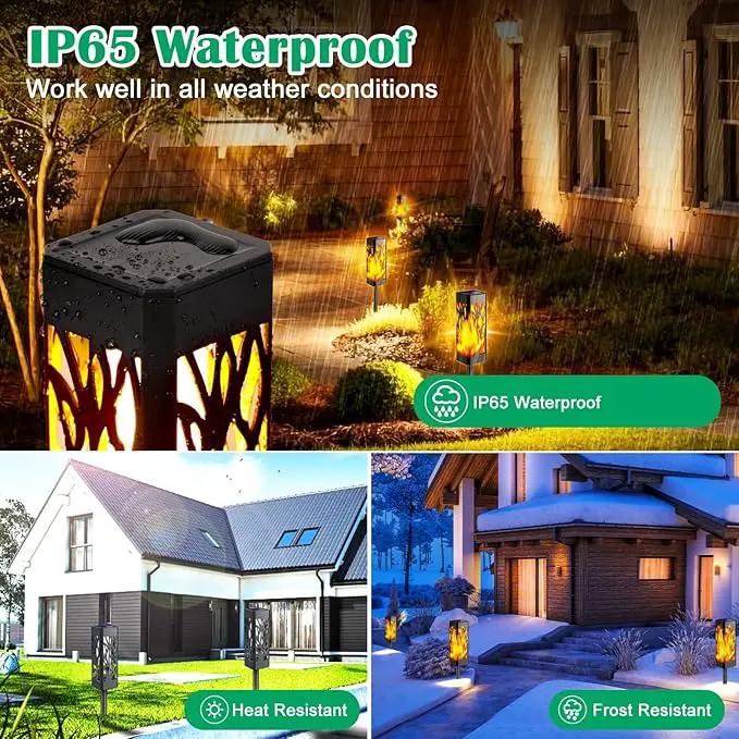 TomCare Flickering Flames Pathway Lights Solar Powered Decorative Garden Waterproof Torch Outdoor Landscape Lighting for Yard Patio by GreenHaven Gardens