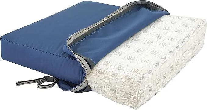 Classic Accessories Ravenna Water-Resistant 21 x 19 x 5 Inch Patio Seat Cushion, Empire Blue, Patio Loveseat Cushion by GreenHaven Gardens