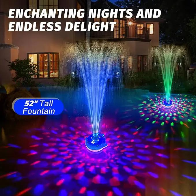 Floating Pool Fountain with Remote, Whale Pool Fountain with Lights, Rechargeable Pool Water Fountain, Above Ground Pool Fountain Waterfall, Swimming Pool Fountains for Inground Pool-1PC by GreenHaven Gardens