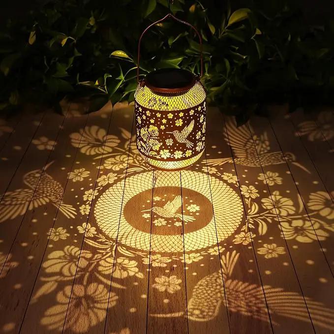 Solar Lanterns Outdoor Waterproof Hummingbird Garden Decor Birthday Gifts for Women Mom Grandma Hanging Solar Lights Metal Decoration Outside for Yard, Patio, Backyard, Porch, Pathway by GreenHaven Gardens