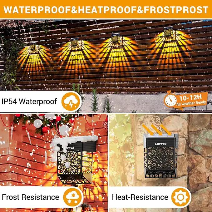 LOFTEK Solar Deck Lights, 12 Pack Solar Fence Lights, Outdoor Garden Decorative Light, Dusk to Dawn, Waterproof, Fence Post Light for Railing, Patio, Backyard, Stair, Step, Camping, Warm White by GreenHaven Gardens