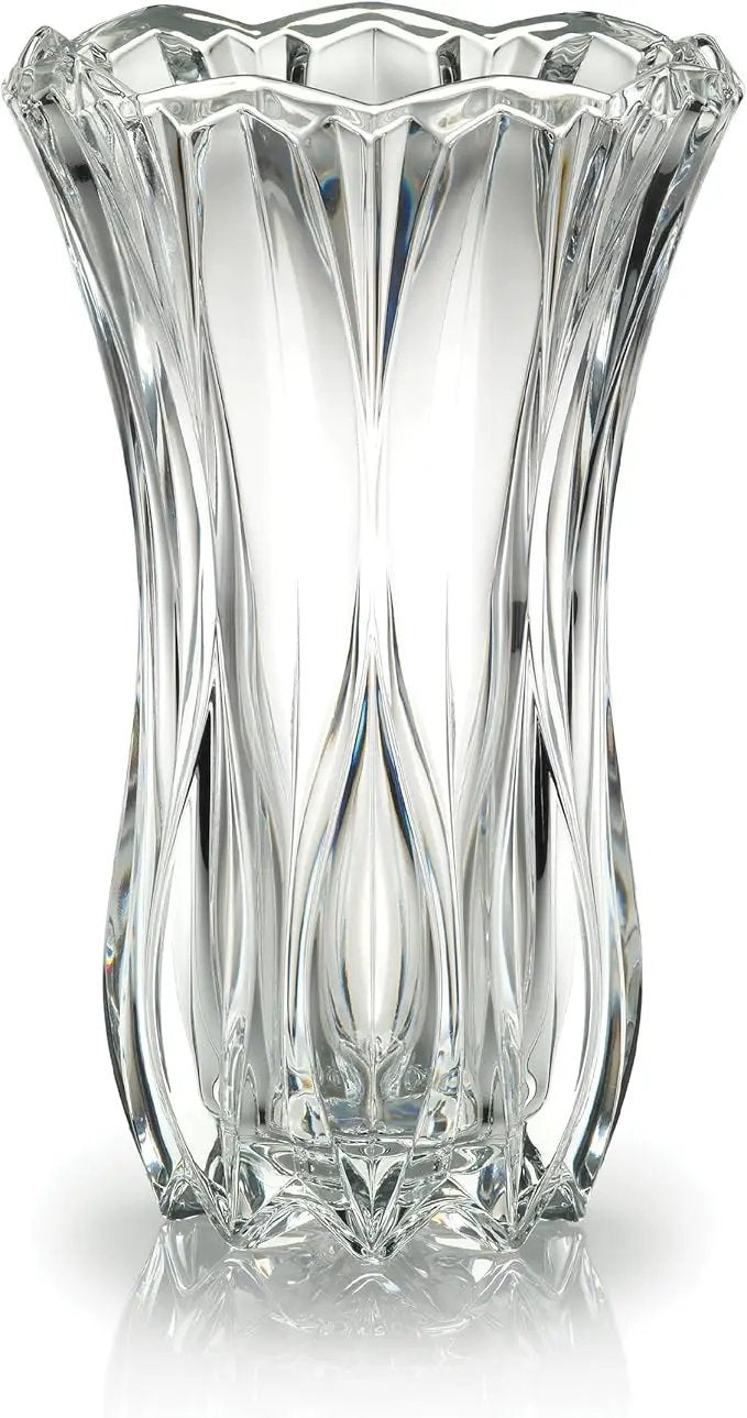 Mikasa Celebrations Blossom Crystal Vase, 12-Inch Tall, Elegant Cut Glass Design for Floral Arrangements and Decorative Centerpieces by GreenHaven Gardens