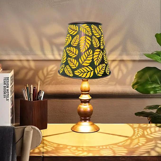 Pearlstar Solar Table Lamps - Leaf Garden Waterproof Cordless Solar Table Lamps for Patio Garden Pathway Yard by GreenHaven Gardens