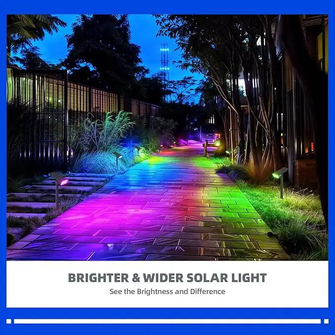 Barrina Solar Spot Lights Outdoor, WRGB 360° Horizontal Adjustable, Solar Lights Waterproof, Auto On/Off 36 LEDs Landscape Spotlights for Garden Patio Yard Pool, 2 Packs by GreenHaven Gardens