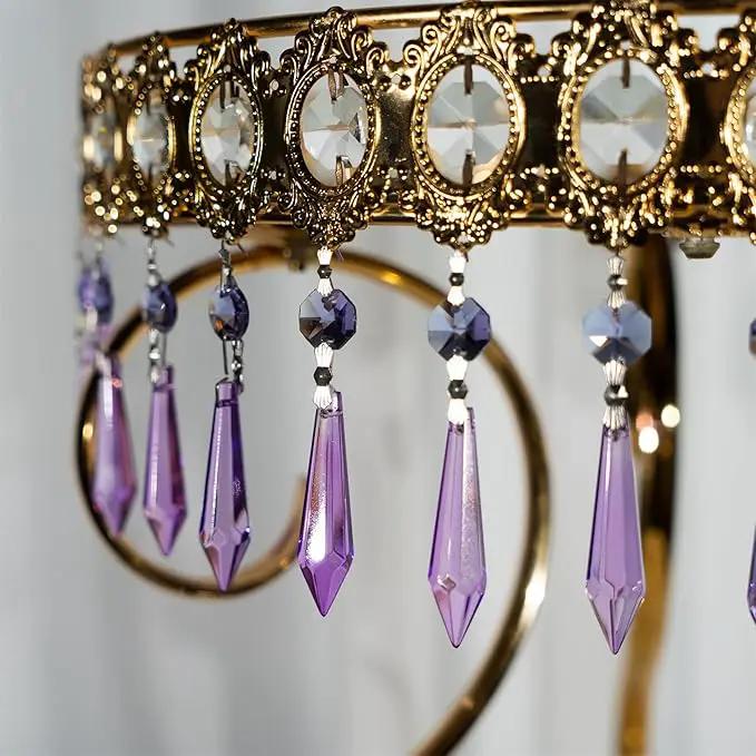 HDCRYSTALGIFTS Purple Chandelier Icicle Drop Prisms Crystal 55mm, Pack of 25 by GreenHaven Gardens