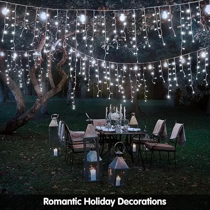 Led Christmas Lights Outdoor Christmas Decorations Hanging Light 400LED 8 Modes 75 Drops, Waterproof Outdoor Indoor Fairy Christmas Lights for Party, Holiday, Wedding Decorations (CoolWhite) by GreenHaven Gardens