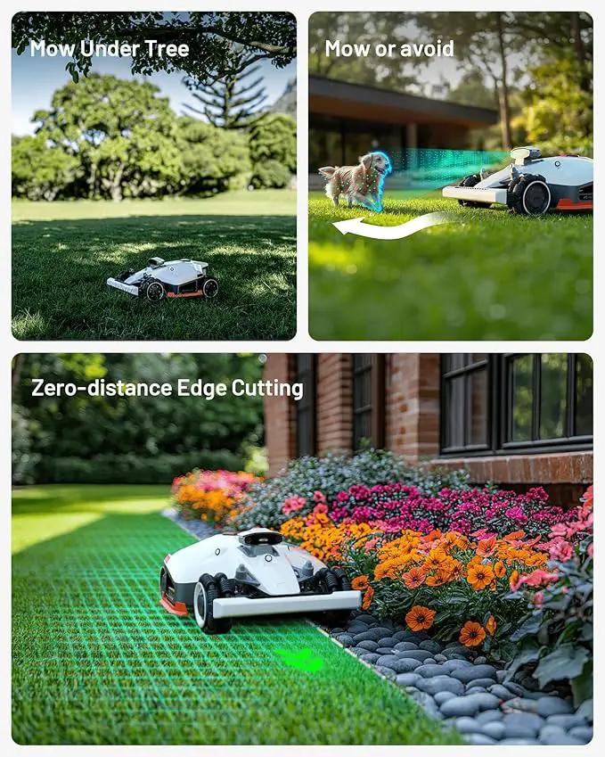 LUBA 2 AWD 5000HX Robot Lawn Mower with 4G, Reception 1.25 Acres, Max. 1.48 Acres, All-Wheel-Drive for 80% Slope, UltraSense AI Vision & RTK Automatic Edge Mapping, 2.2"-4.0" Cutting Height by GreenHaven Gardens