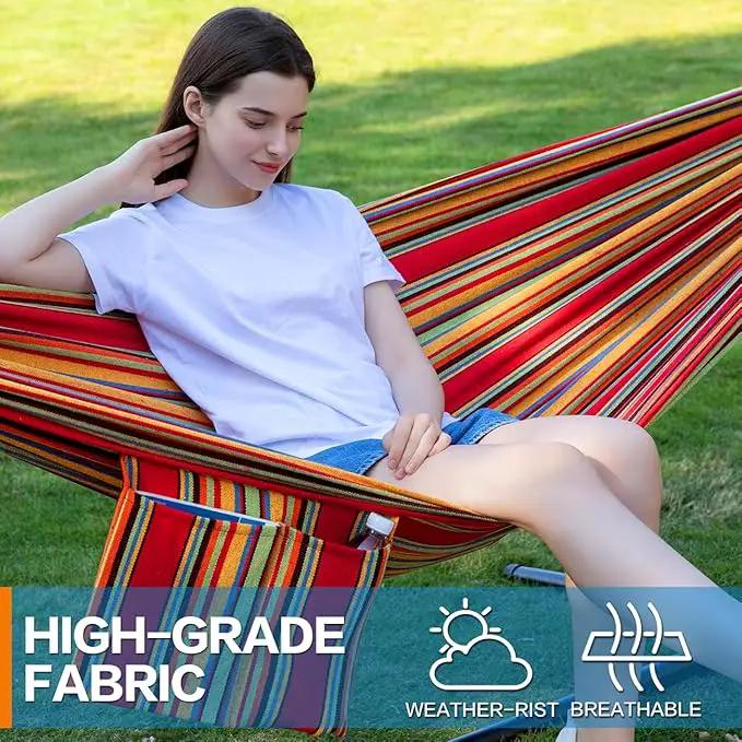 PNAEUT Hammocks and Stand Double (Red) by GreenHaven Gardens
