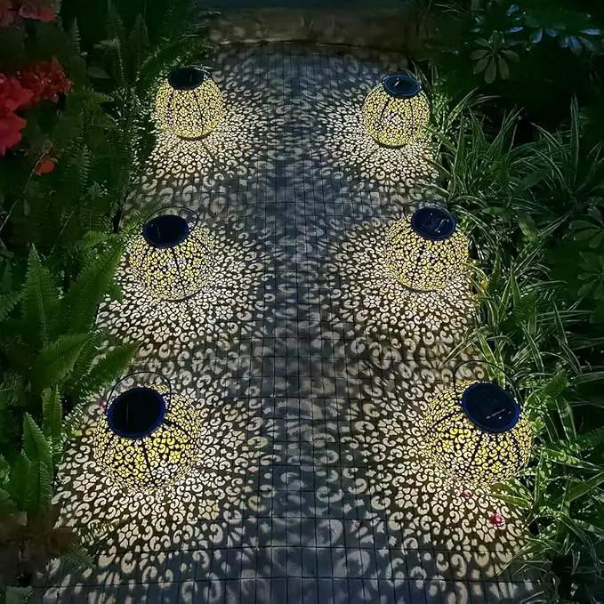 Outdoor Solar Big Lanterns Waterproof, Go2garden Gifts for Women Mom Garden Yard Decor Lights for Patio, Yard, Party Ornaments,Birthday Mothers Day Gifts for Grandma (1 Pack, Teal Blue) by GreenHaven Gardens