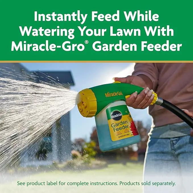 Miracle-Gro Water Soluble Lawn Food and Garden Feeder Bundle, Hose-End Feeding System for Lawns by GreenHaven Gardens