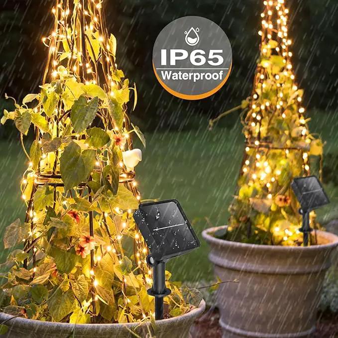 kolpop 6 Pack Solar Fairy Lights Outdoor, 32FT 80LED Solar Powered Twinkle Light Waterproof, 8 Mode Copper Wire Solar Tree Lighting for Outside Garden Yard Decorative (Warm White) by GreenHaven Gardens