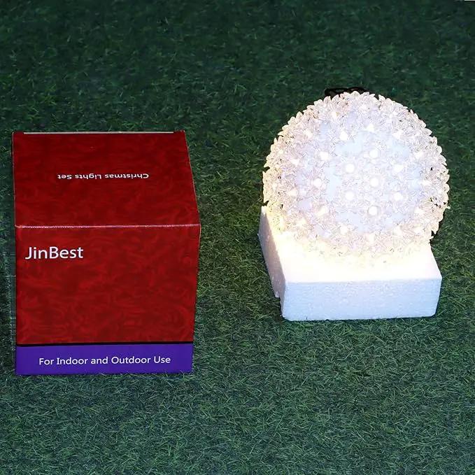 100 Clear Warm Christmas Sphere Light, UL Certified and Commercial Grade 7.5 Inches Hanging Sphere, for Indoor and Outdoor Party, Garden, Gate, Patio, Trees. by GreenHaven Gardens