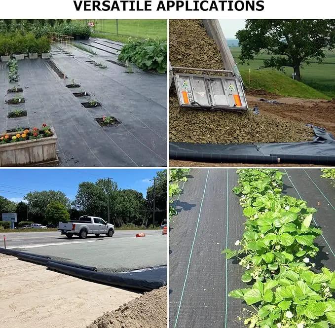 Driveway Fabric - 6.5x330 ft Commercial Weed Barrier - Heavy Duty 3.5OZ French Drain Fabric for Erosion Control and Landscape Projects by GreenHaven Gardens