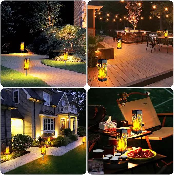 TomCare Flickering Flames Pathway Lights Solar Powered Decorative Garden Waterproof Torch Outdoor Landscape Lighting for Yard Patio by GreenHaven Gardens