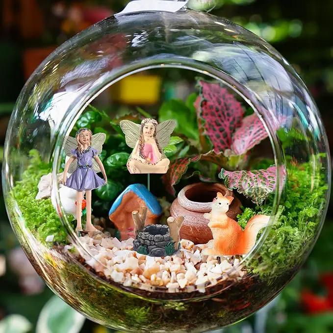 Roowest 19 Pcs Garden Accessories Garden Fairies Kit Miniatures Bunny Squirrel Owl Animals Cute Tiny Mushroom Mini Pond Bridge Figurine Miniature Micro Landscape Ornaments for DIY Home by GreenHaven Gardens