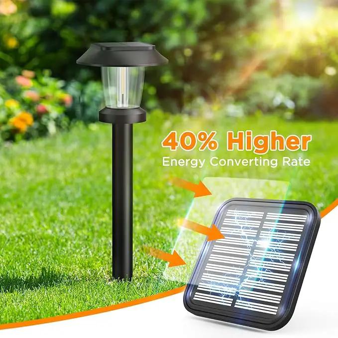 Solar Pathway Lights Outdoor - 8 Pack Solar Powered Garden Lights Waterproof, Decor Landscape Lighting with Three Lighting Modes for Yard, Lawn, Walkway, Driveway, Warm White by GreenHaven Gardens