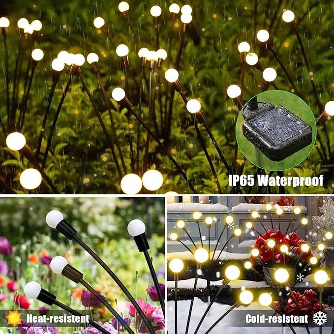 Solar Garden Lights Outdoor, 10 Pack 60LED Waterproof Solar Powered Lights for Yard Pathway Patio, Swaying Lawn Decor as Gardening Gifts for Women Holiday by GreenHaven Gardens