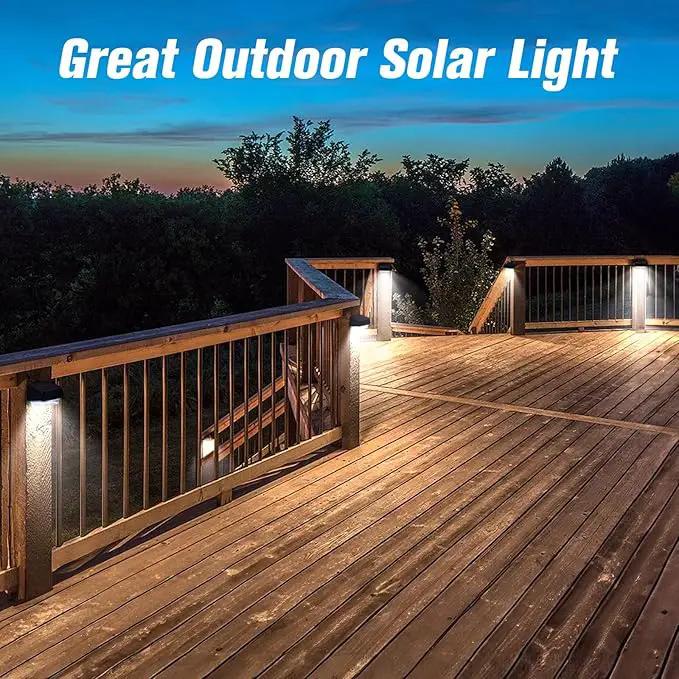 Solar Step Lights Outdoor Waterproof, 4 Pack RGB & 7 RGB Outdoor Solar Lights for Fence with 2 Lighting Modes, Solar Powered Deck Lights for Step Stairs Garden Yard by GreenHaven Gardens