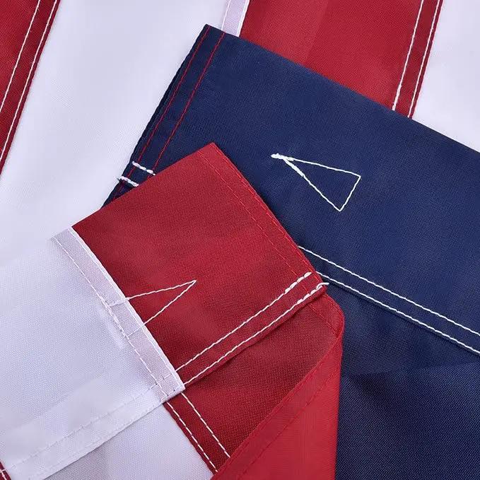 American Flag Pole Sleeve-American Flags for Outside 3x5 (Pole Not Included), Embroidered Stars, Sewn Stripes, UV Protected, American Flag Banner by GreenHaven Gardens