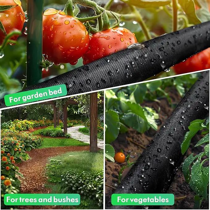 IPOW Heavy Duty Double Layer Design Saves 80% Water Leak Proof Soaker Hose, Drip Watering Hose for Garden, Lawn, Flower Bed, Vegetable Field (25 FT) by GreenHaven Gardens