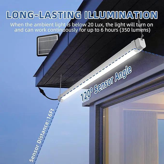 hykolity Solar Powered Shop Light with Motion Sensor, 3FT 17W (100-Watt Equivalent),Integrated LED IP65 Waterproof Outdoor Motion Sensor Shop Light for Garage, Barn, House - 2 Pack by GreenHaven Gardens